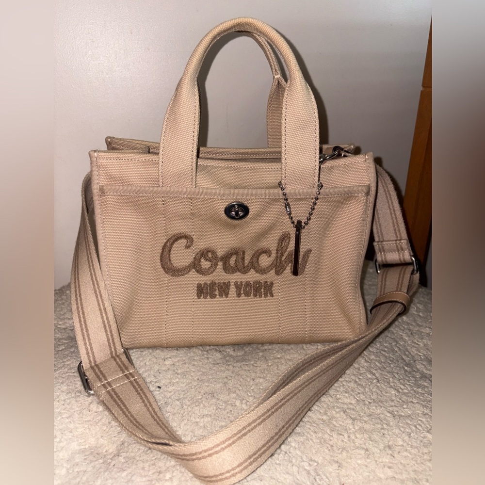 Coach Cargo 26 Tote Bag Dark Natural